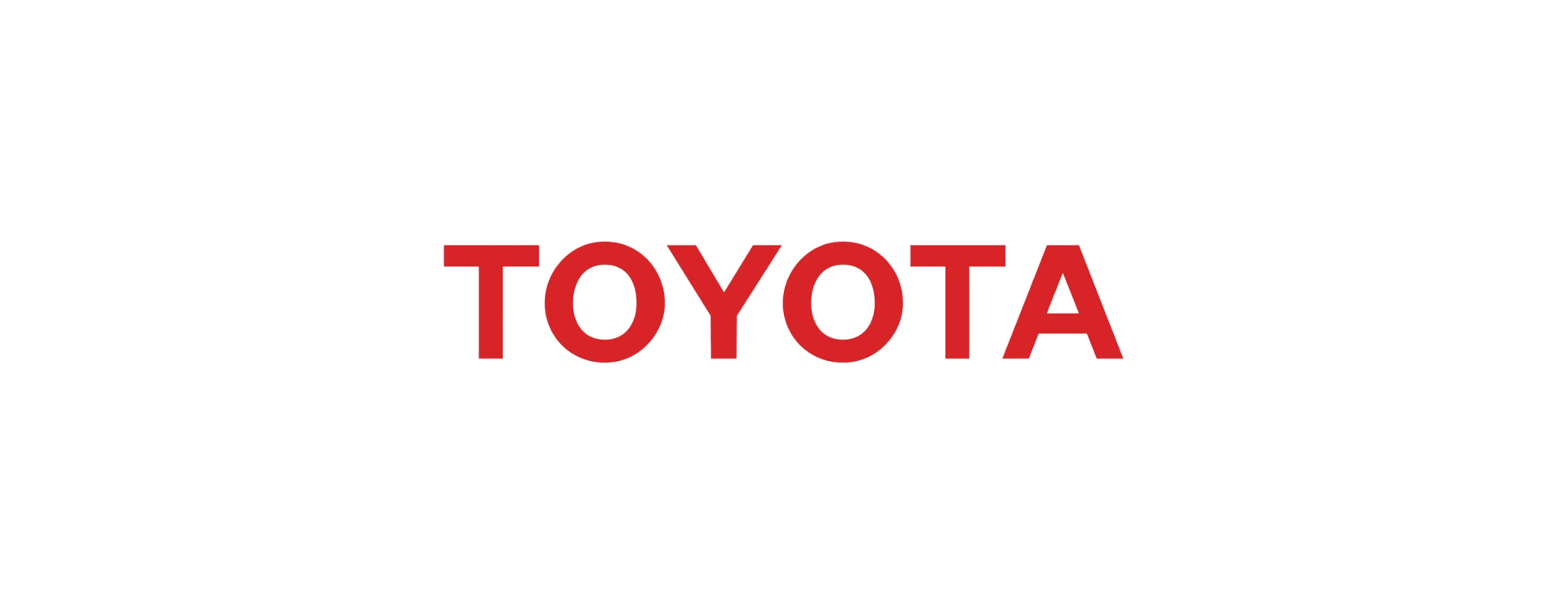 The red TOYOTA wordmark, featuring 'TOYOTA' in capital letters, in its signature red colour.