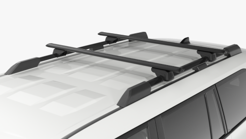 A white LandCruiser Prado fitted with Toyota Genuine Roof Racks.