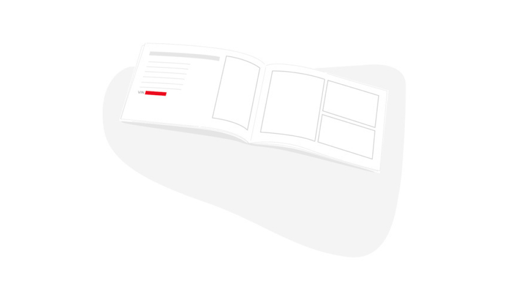 Greyscale illustration of booklet