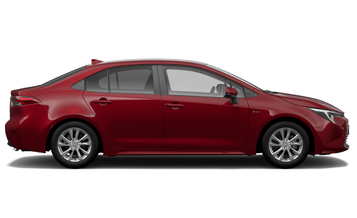 A red Toyota Corolla Sedan.