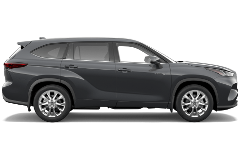 A dark grey Toyota Kluger in the Grande grade.