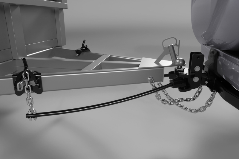 A close-up of a Toyota Genuine Load Distribution Hitch, on a white studio background.