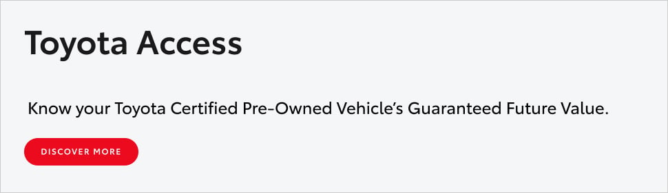 Get a Guaranteed Future Value with Toyota Access 